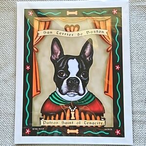 RetroPets Boston Terrier Art Print - 8"x10" - NWT